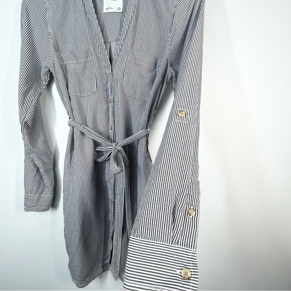 Abercrombie & Fitch Striped Belted Shirt Dress Small - Picture 5 of 11